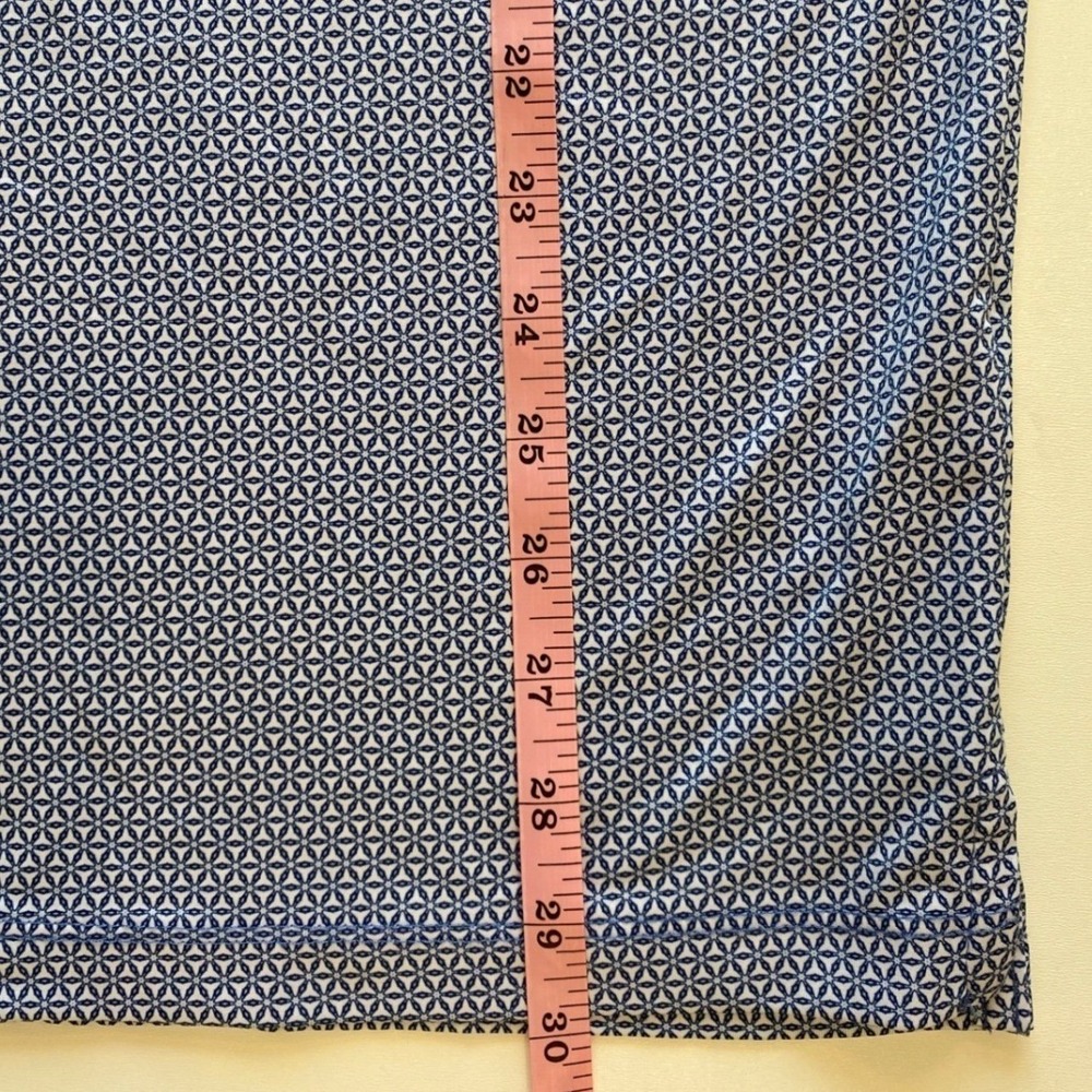 Hickey Freeman Mens Golf Polo Shirt XXL Blue Geo Print Short Sleeve Collared - Picture 6 of 9